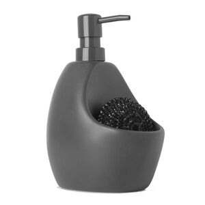 Umbra Joey Liquid Soap Pump Dispenser - Dark Gray Ceramic - Black Pot Scrubber
